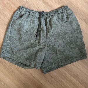 Lands' End Green Athletic/Swim Shorts Quick-Dry Fabric Mens Size Medium